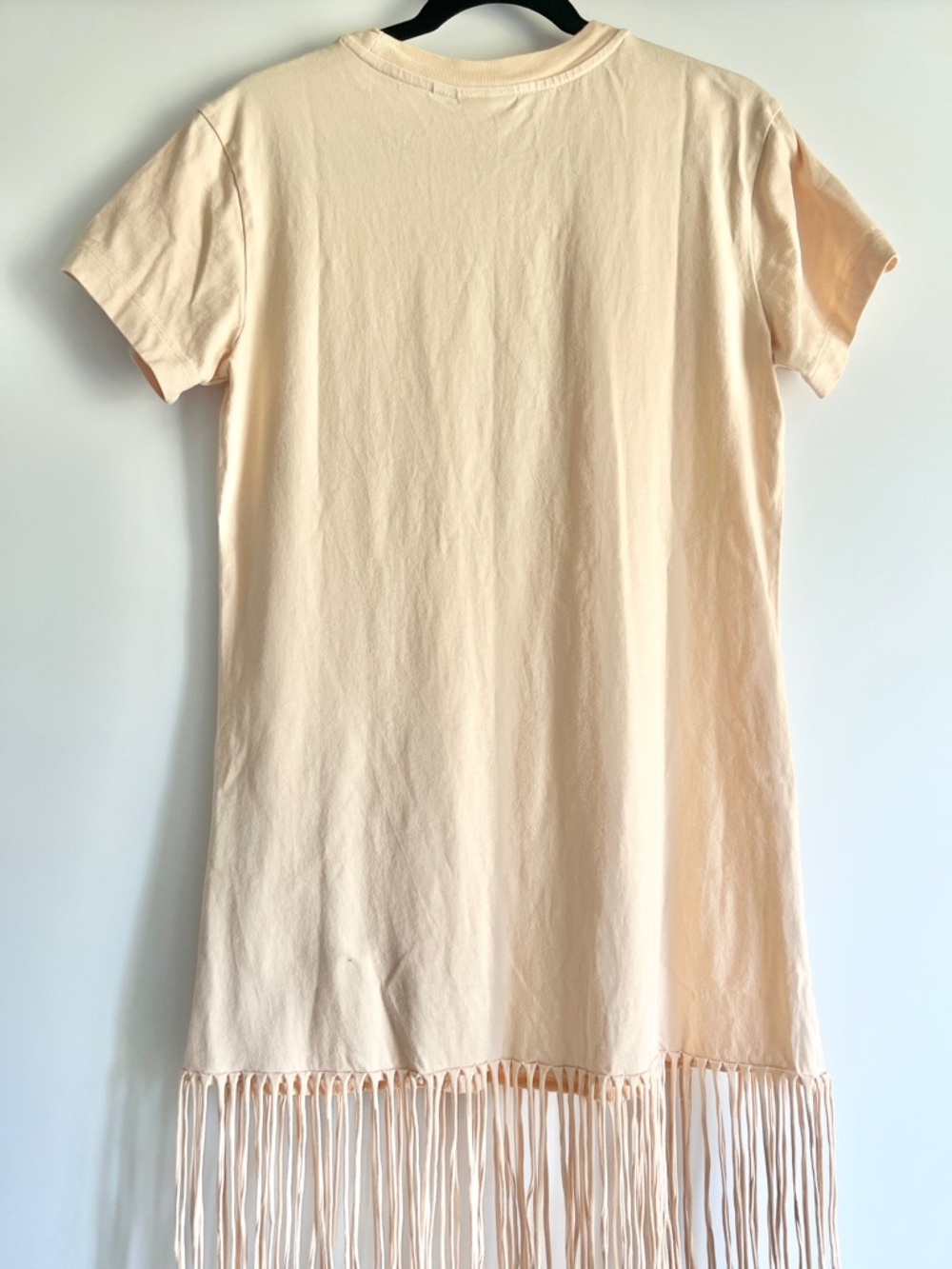 FARM Rio Peach Tropical Banana Fringe Swim Cover-Up T-Shirt Dress Size XS - Picture 9 of 11